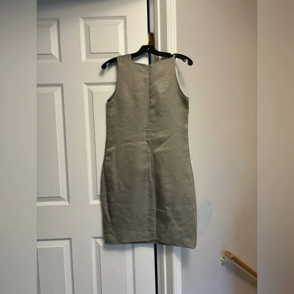 Martin Grant Gray Green Ruffle Dress Size M - Picture 5 of 5